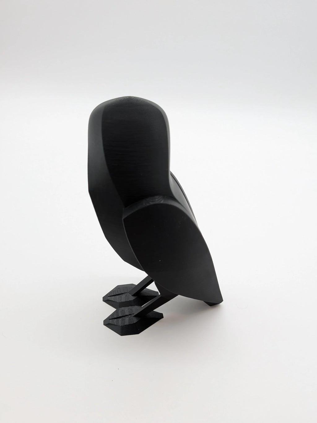 Minimalist Geometric Raven Statue
