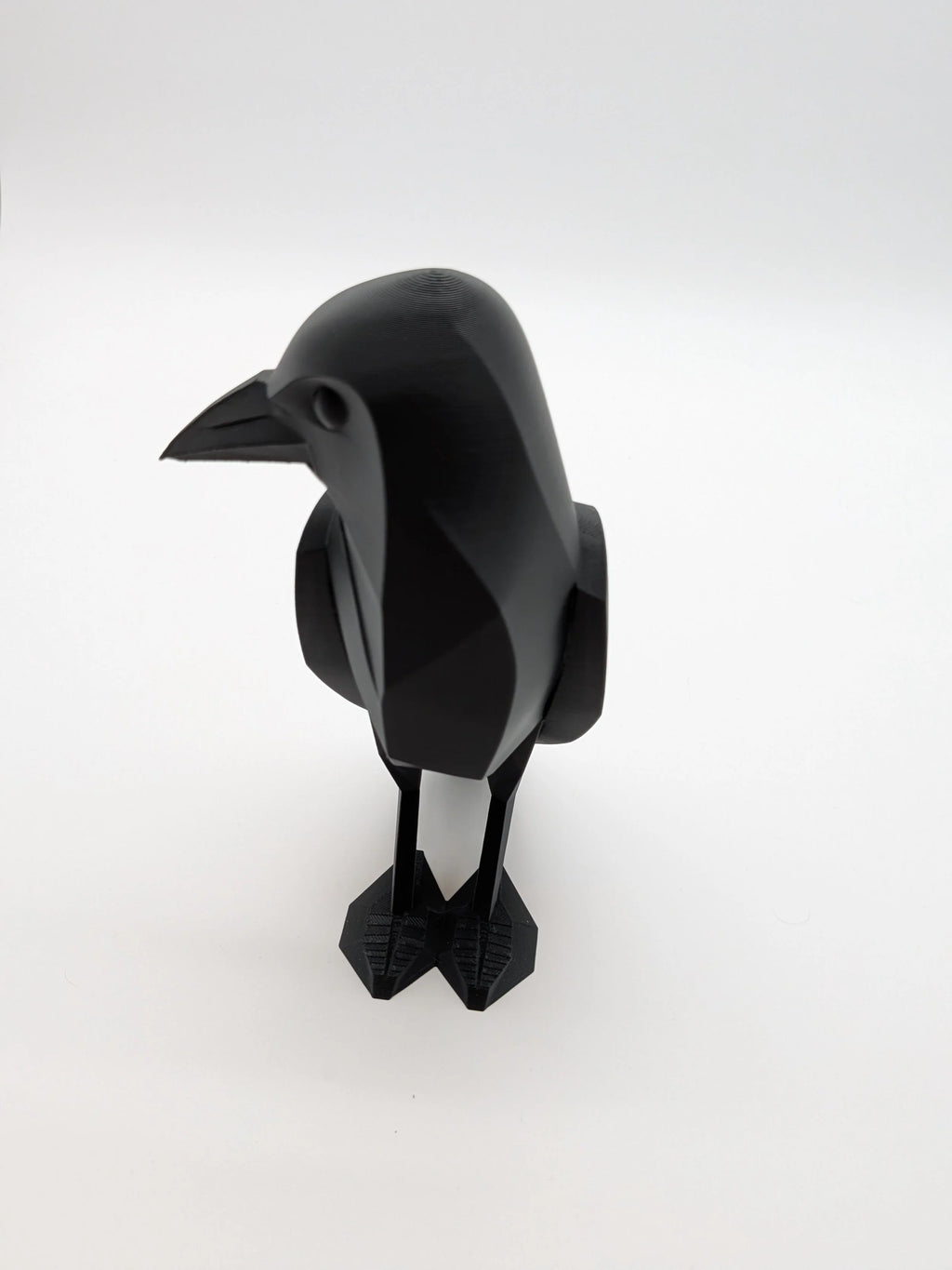 Minimalist Geometric Raven Statue