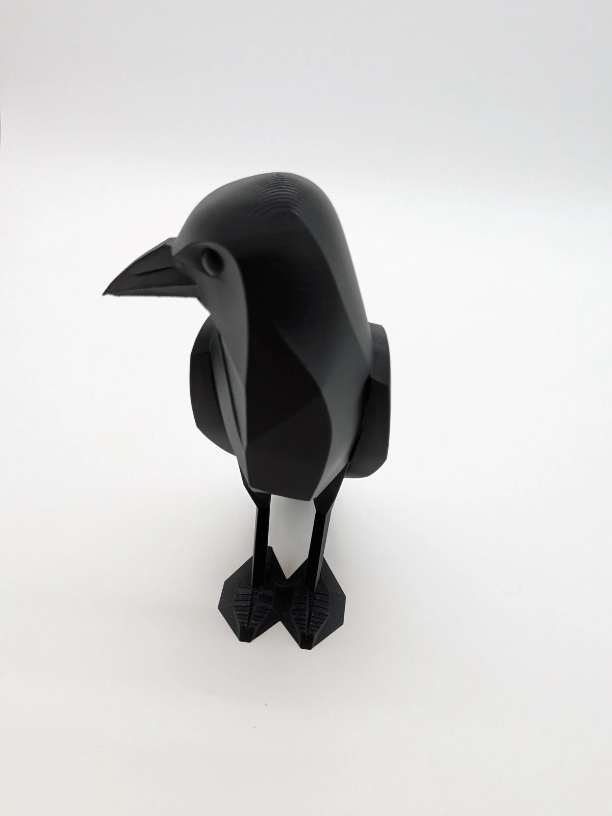 Minimalist Geometric Raven Statue