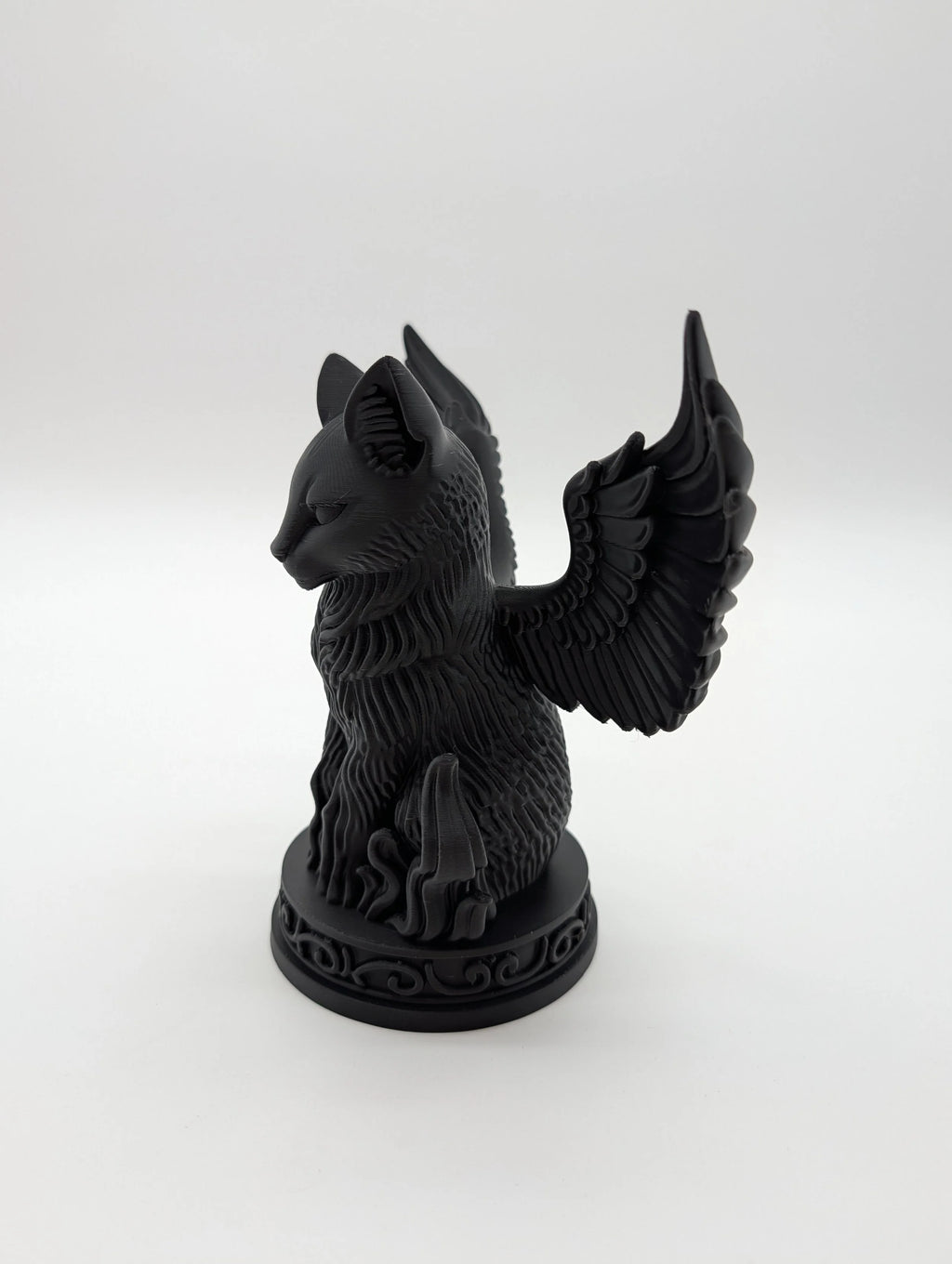 Winged Cat Statue – Mystical Gothic Guardian