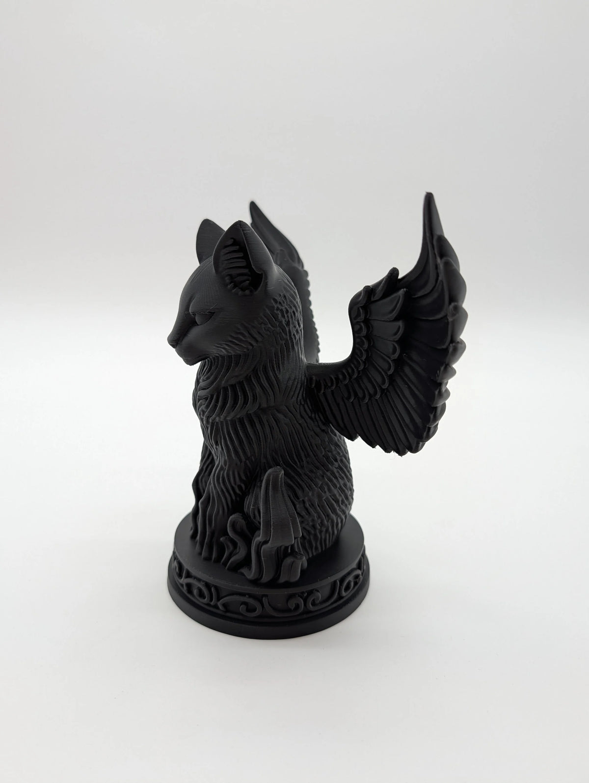 Winged Cat Statue – Mystical Gothic Guardian