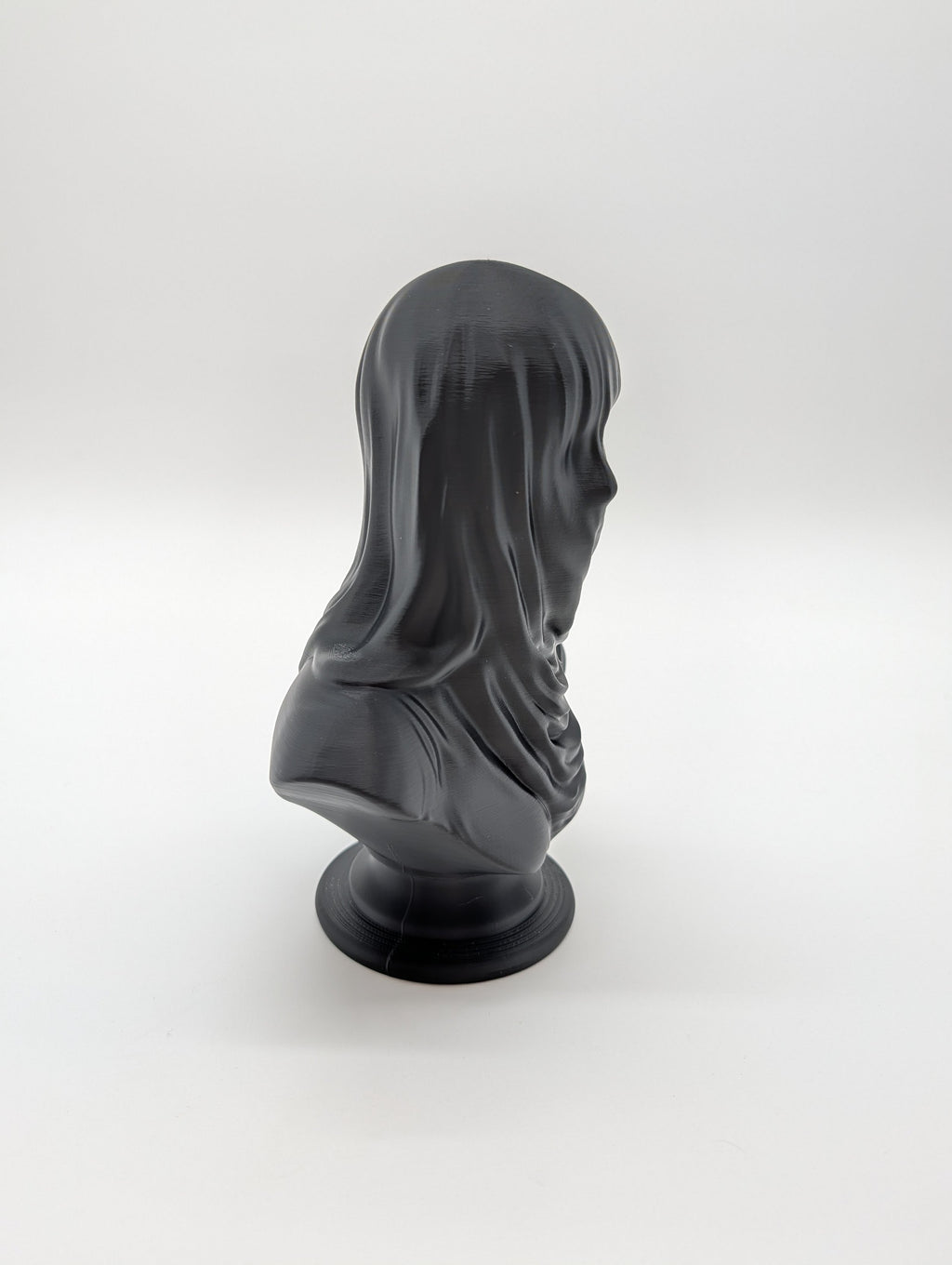 Veiled Black Bust Sculpture