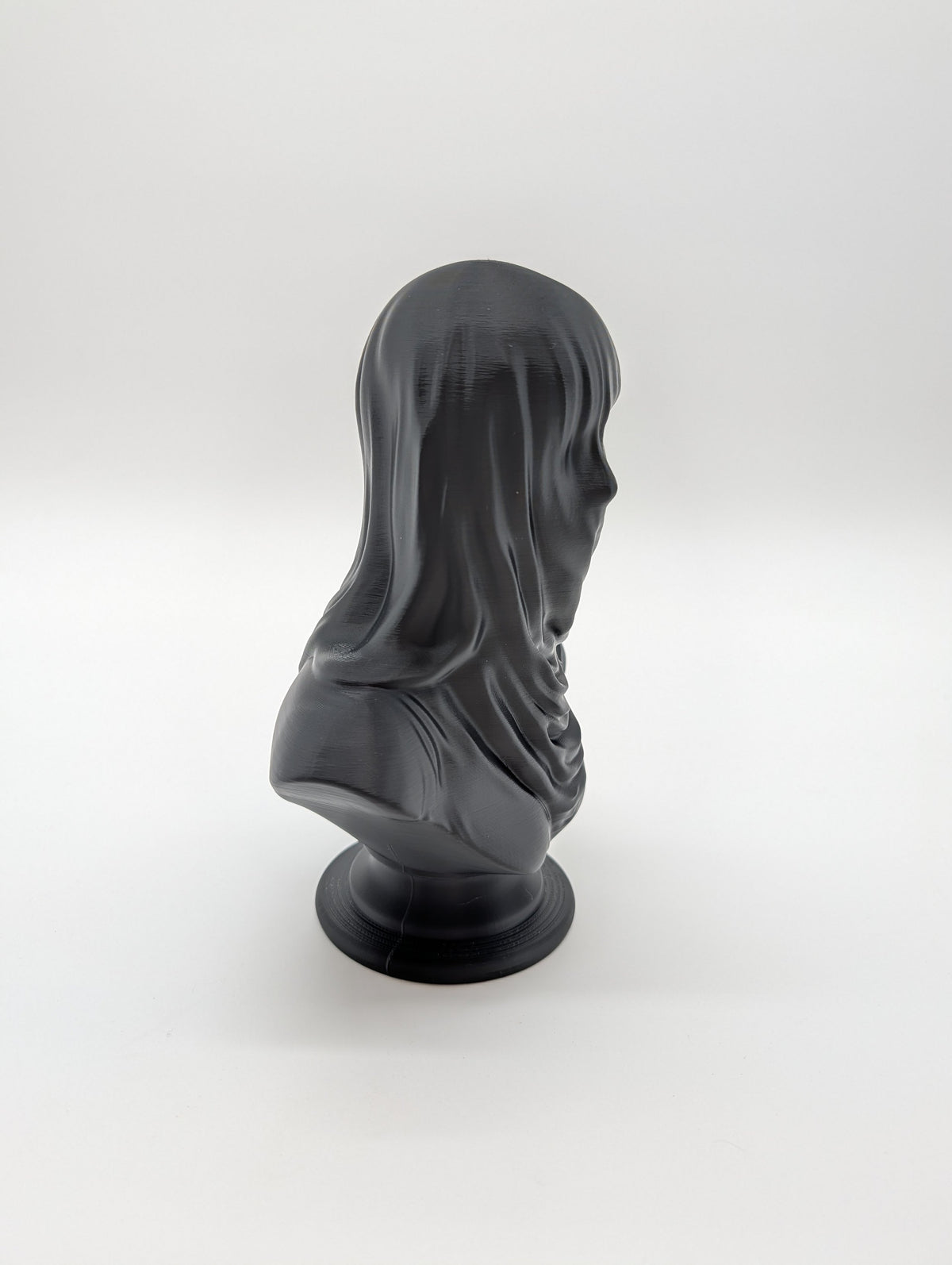 Veiled Black Bust Sculpture