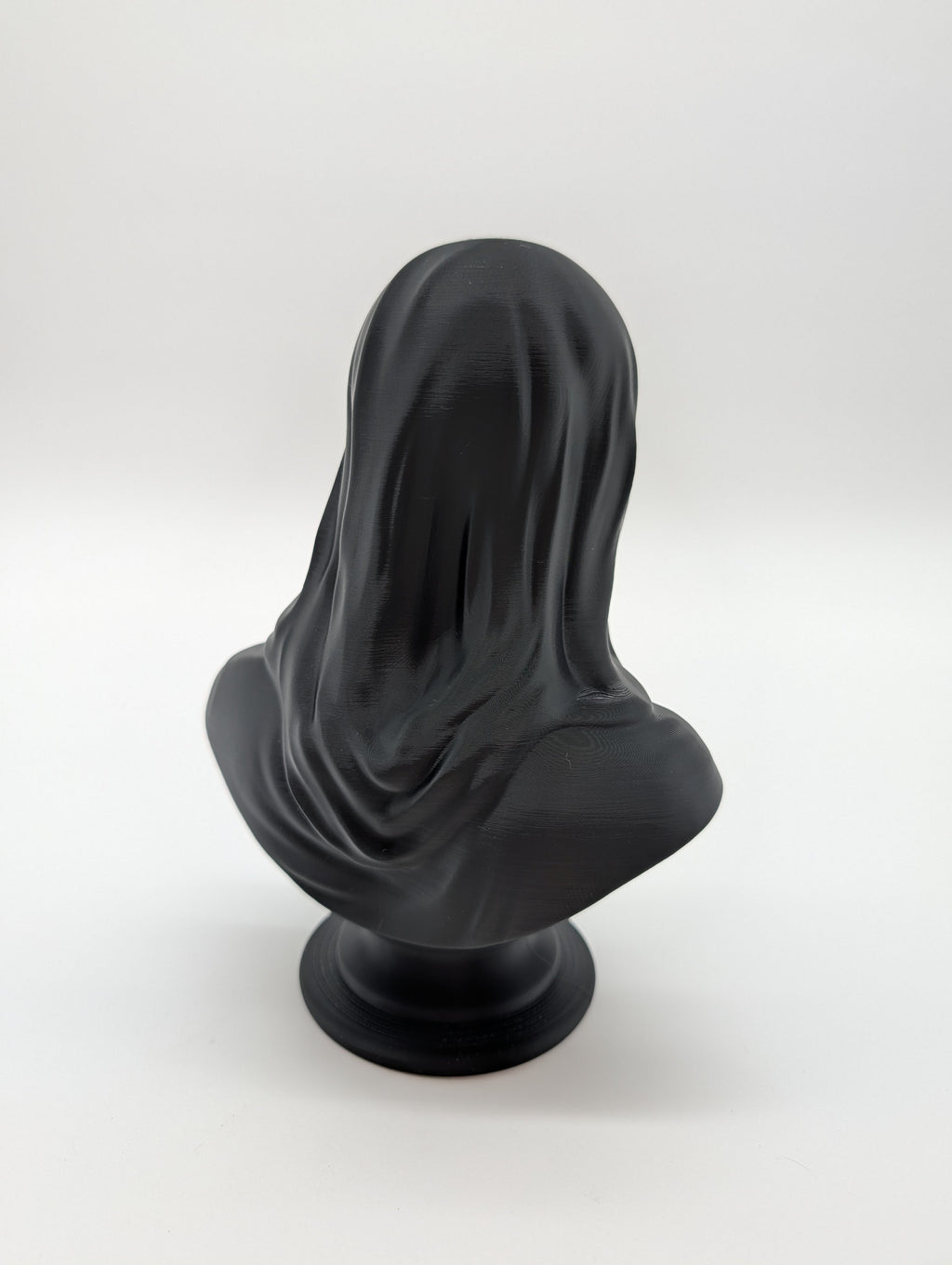 Veiled Black Bust Sculpture