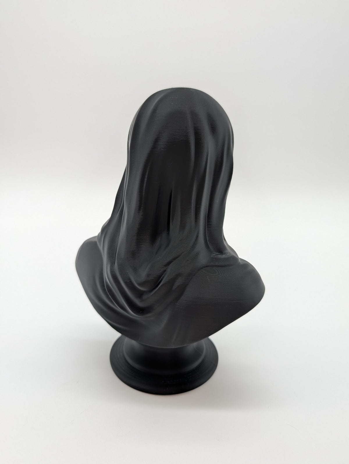 Veiled Black Bust Sculpture