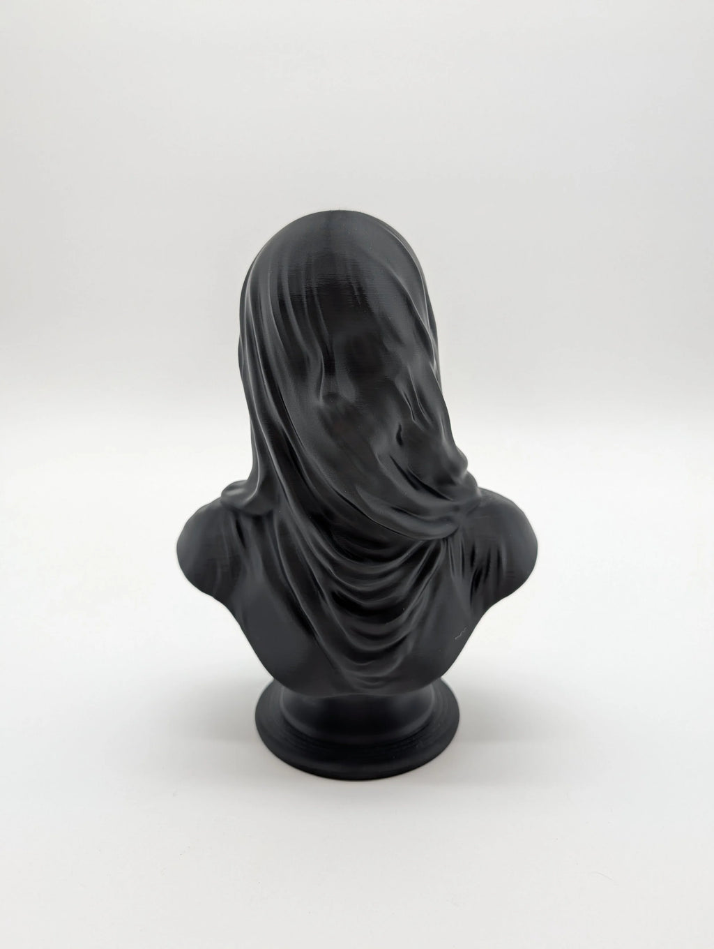 Veiled Black Bust Sculpture