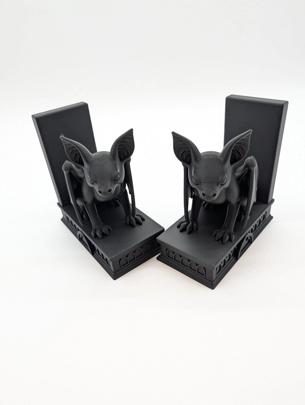 Gothic Bat Bookends – Dark Fantasy Shelf Decor