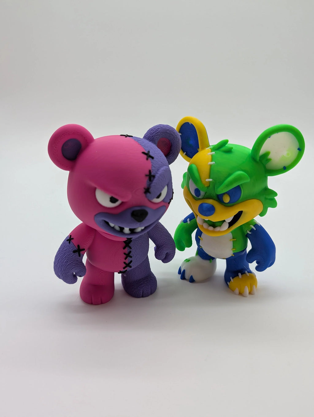 Patchwork Pals – Bear & Mouse Duo | Collectible Designer Figures