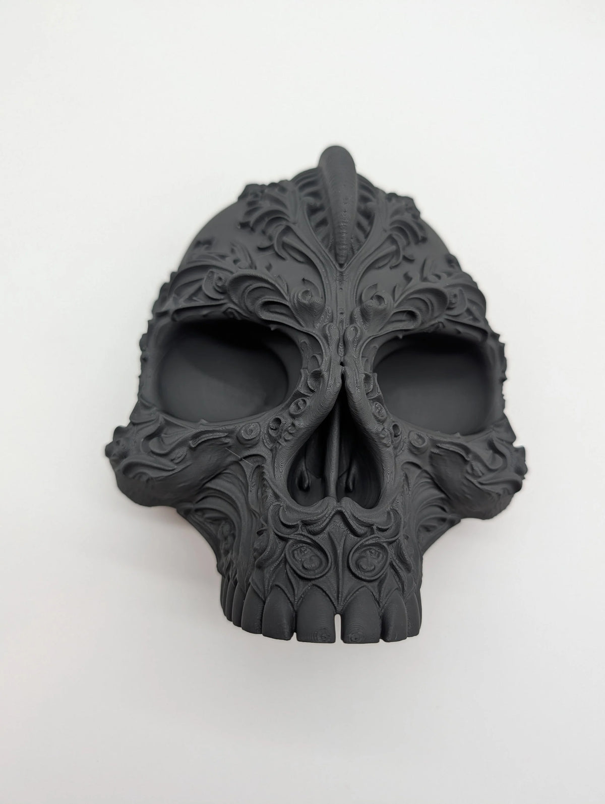 Ornate Filigree Skull with Hidden Compartment