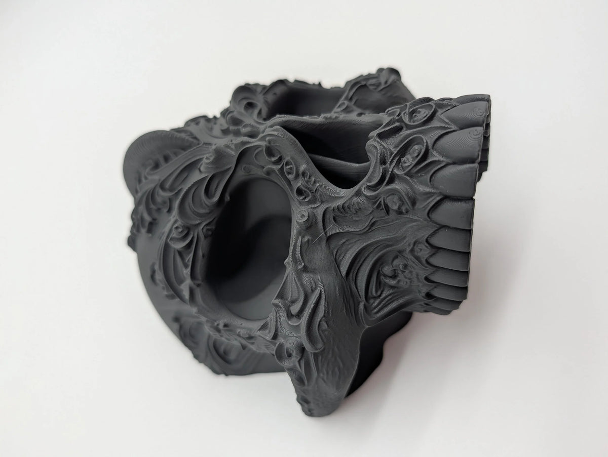 Ornate Filigree Skull with Hidden Compartment