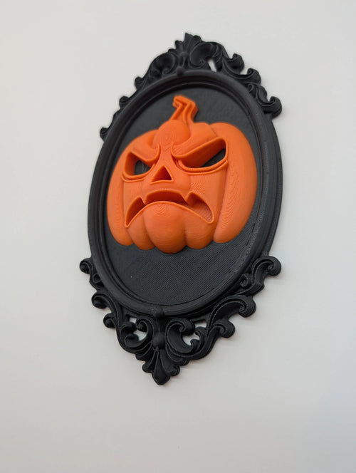 Angry Pumpkin Wall Frame