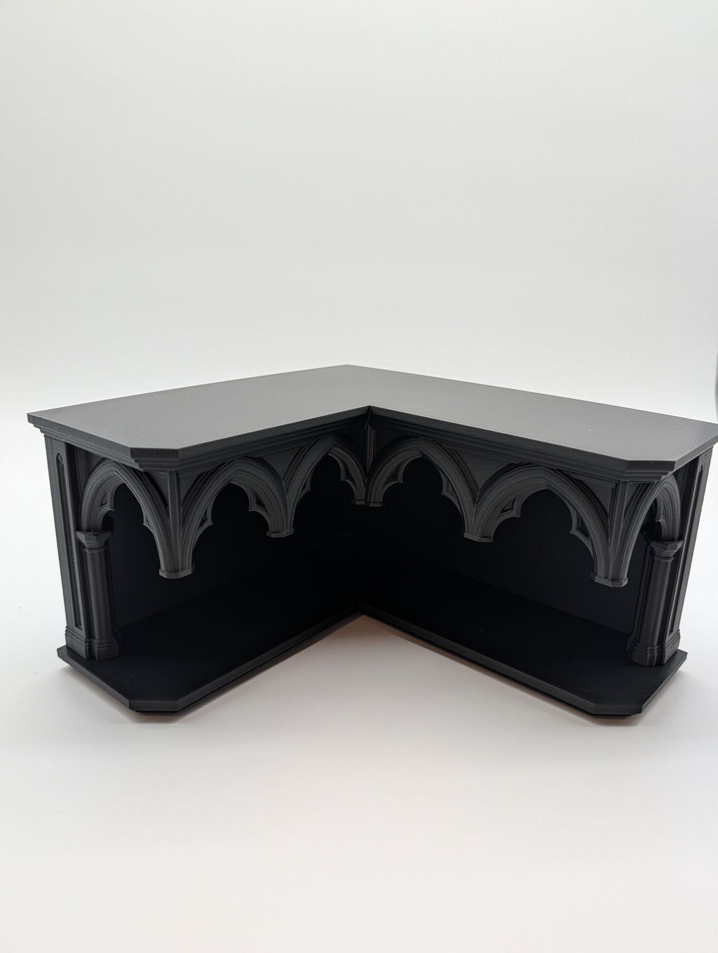 Triumph Gothic Corner Shelf – L-Shaped Wall Display Shelf