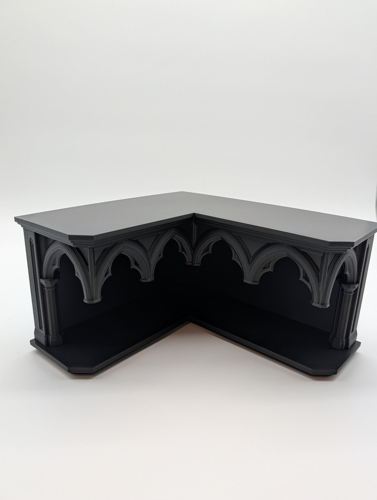 Triumph Gothic Corner Shelf – L-Shaped Wall Display Shelf