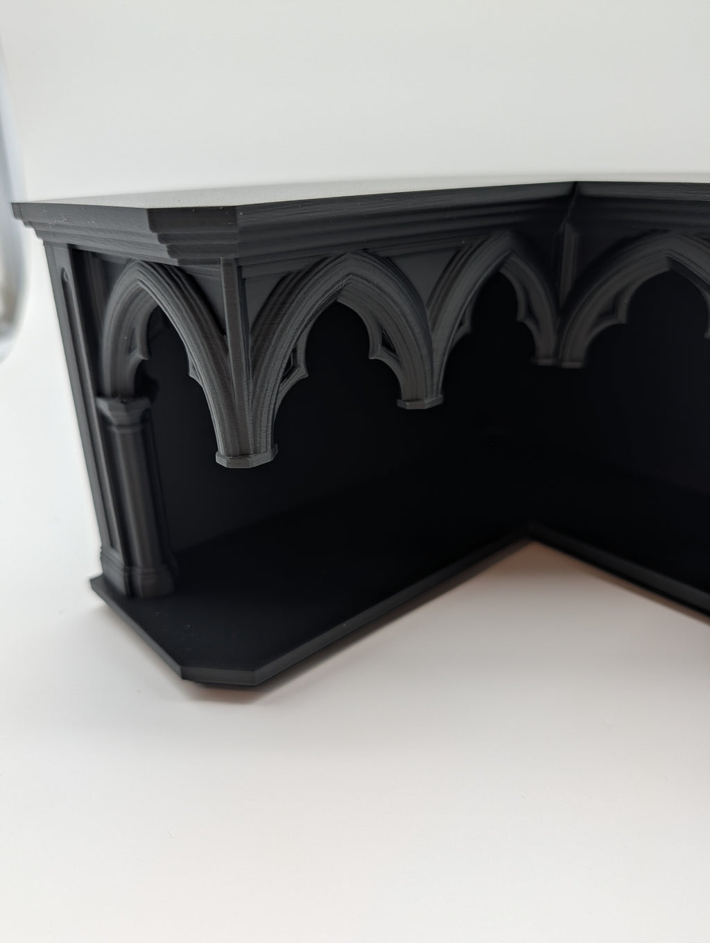 Triumph Gothic Corner Shelf – L-Shaped Wall Display Shelf