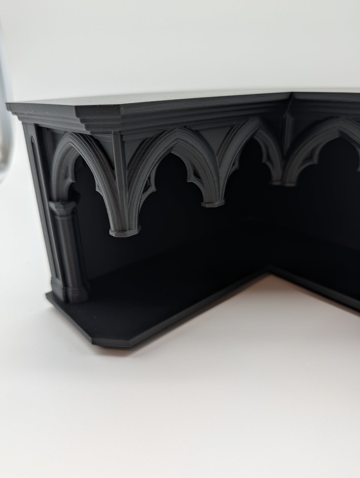 Triumph Gothic Corner Shelf – L-Shaped Wall Display Shelf
