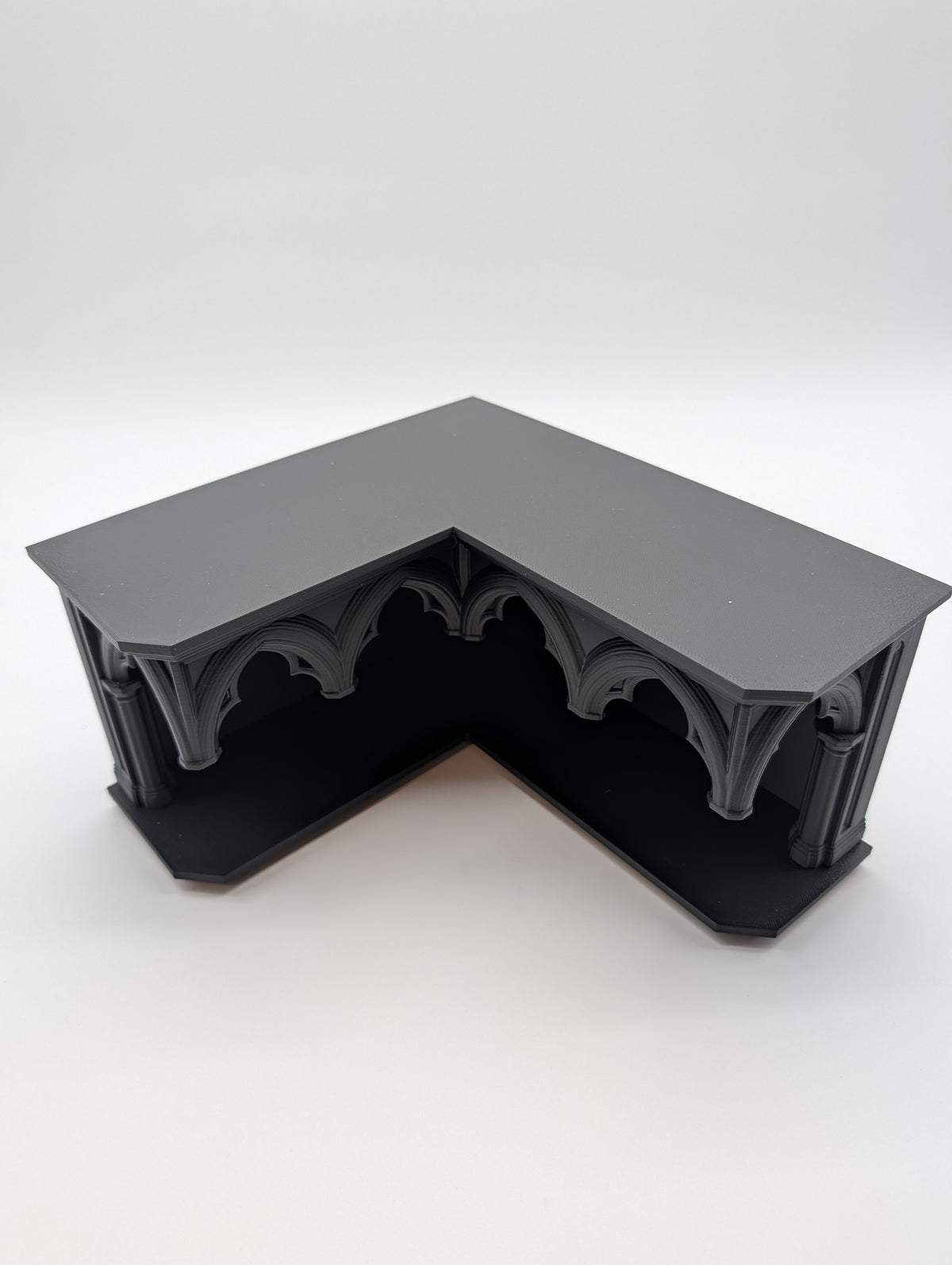Triumph Gothic Corner Shelf – L-Shaped Wall Display Shelf