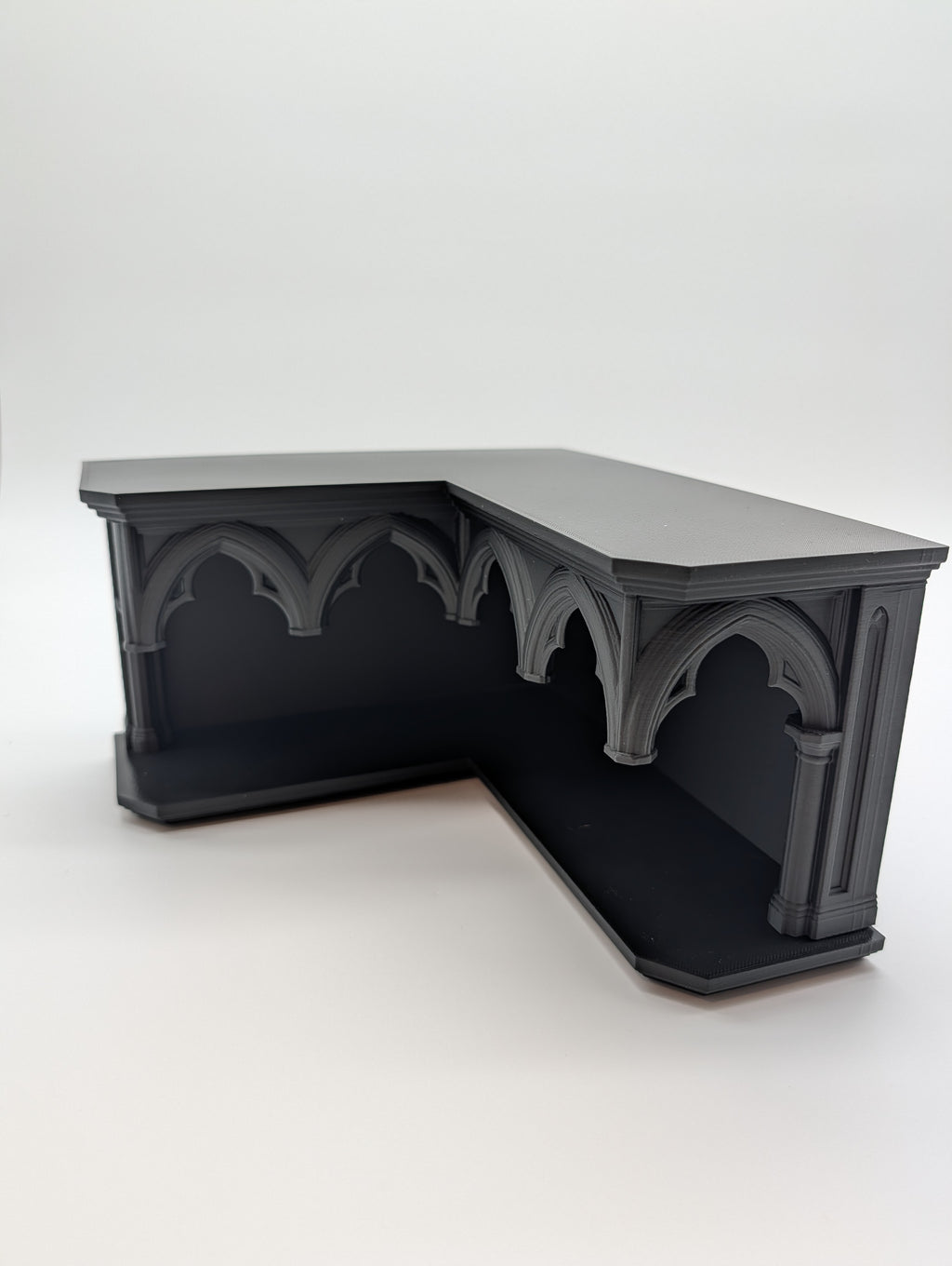 Triumph Gothic Corner Shelf – L-Shaped Wall Display Shelf